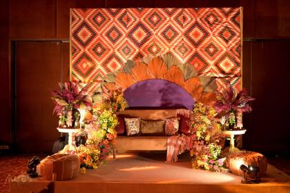 Backdrop and Stage — Mehendi decor — ITC Grand Goa